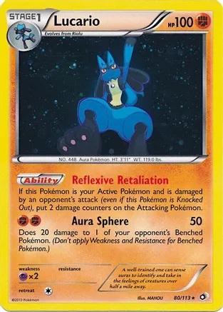 Legendary Treasures Lucario [Cosmos-Holo] Pokémon card